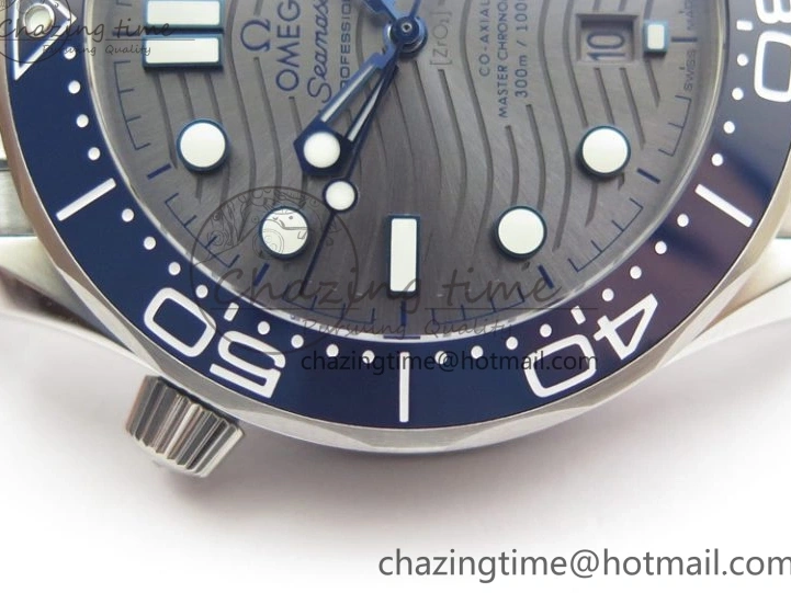1225 Seamaster Diver 300M ORF 1:1 Best Edition Blue Ceramic Gray Dial on SS Bracelet A HighQuality 7867